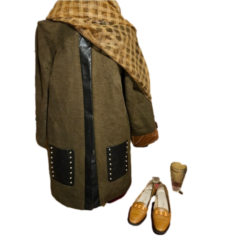 Marc New York olive green long heavyweight jacket/coat